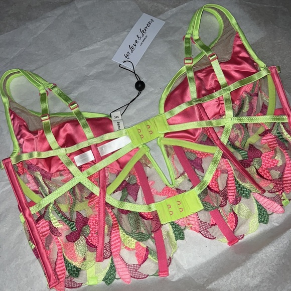 (38C) For Love And Lemons Petunia Embroidery Bustier - Picture 12 of 15